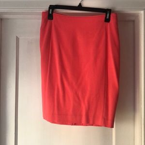 H&M Coral Knee Length Pencil Skirt